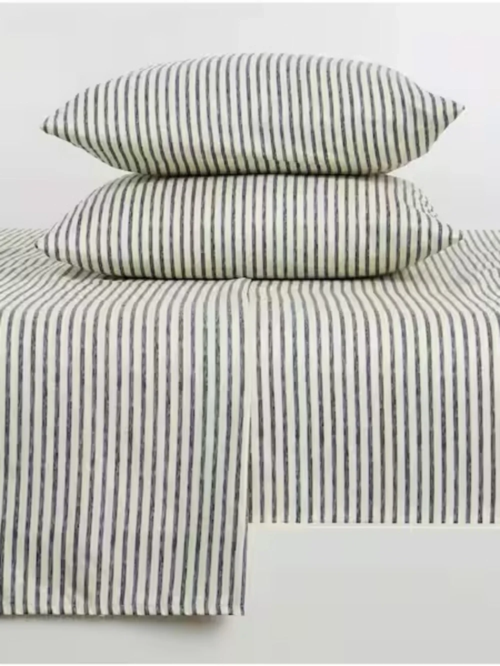 King Dark Grey Striped Microfiber Sheet Set 4 Piece Soft Wrinkle Resistant New